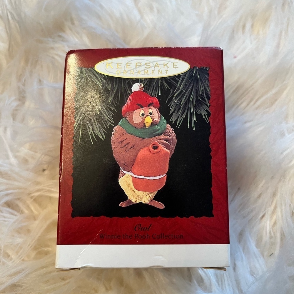 Vintage 1997 Hallmark Winnie the Pooh COLD OWL 3" CHRISTMAS TREE ORNAMENT - Picture 3 of 4